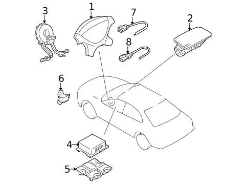 Air Bag Components for 2005 Mitsubishi Lancer #0
