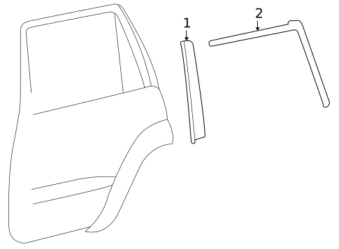 Exterior Trim - Rear Door for 2011 Toyota Land Cruiser #0