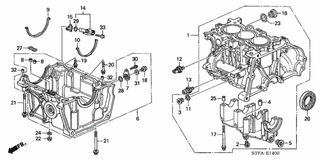 Cylinder Block - Oil Pan for 2005 Honda Insight #0