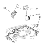 5GJ32HW8AE - Electrical: Dome And Reading Lamp for Mopar Image