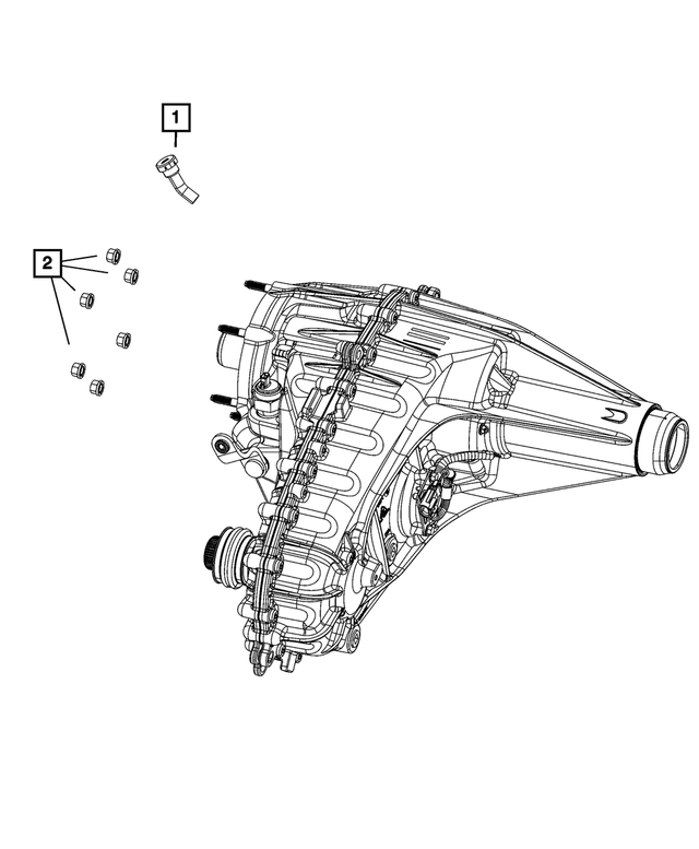68078563AB - Transfer Case and Power Transfer Unit: Axle Vent Hose for Mopar Image