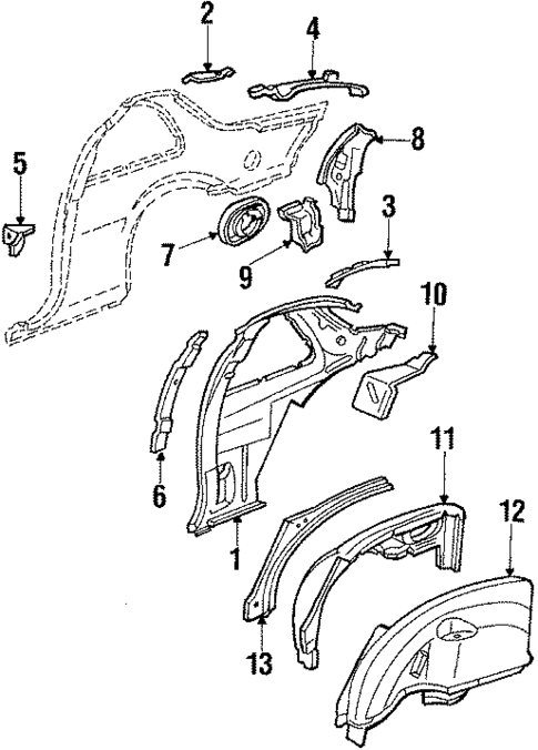 Inner Components for 1987 Chevrolet Beretta #0
