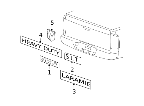 Exterior Trim - Pick UP Box for 2007 Dodge Ram 1500 #3