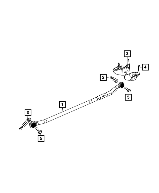 68360057AC - Front Suspension: Track Bar Bracket for Mopar Image