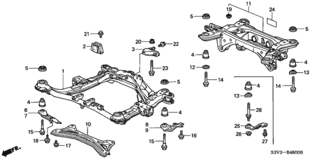 Rear Beam - Cross Beam for 2002 Acura MDX #0