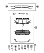 68668821AA - : Complete Grille Kit for Mopar Image