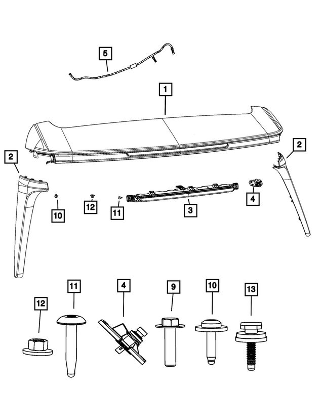 68544409AD - : Lift-Gate Spoiler for Mopar Image