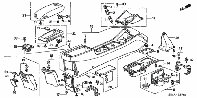 Console for 2002 Honda Accord #0