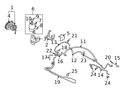 Pump & Hoses for 2006 Mitsubishi Lancer #0