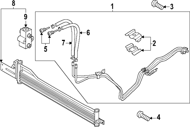 25470T6150 - : Automatic Transmission Oil Cooler Hose Assembly for Hyundai Image
