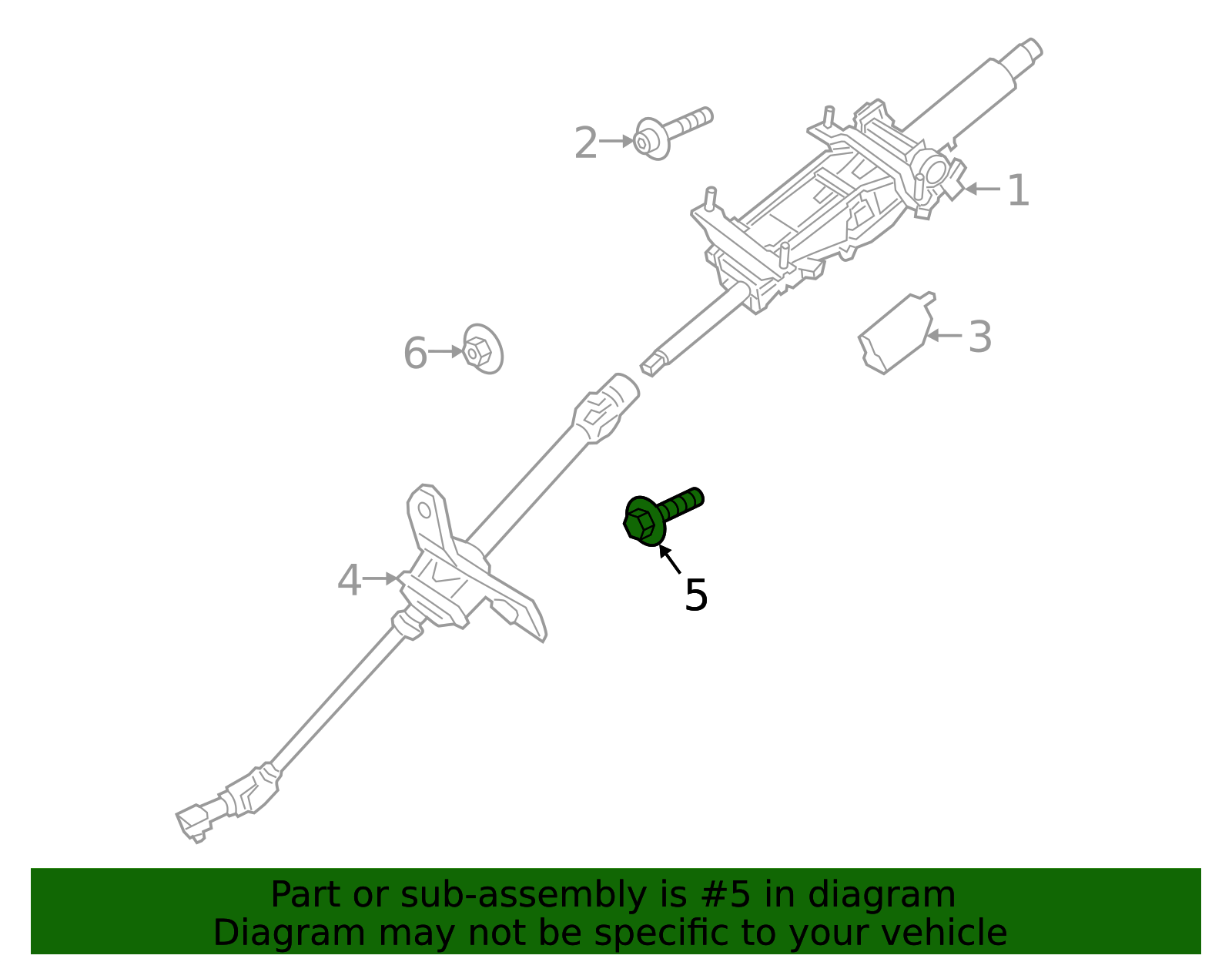 Lower Shaft Bolt - Porsche (N-105-184-05)