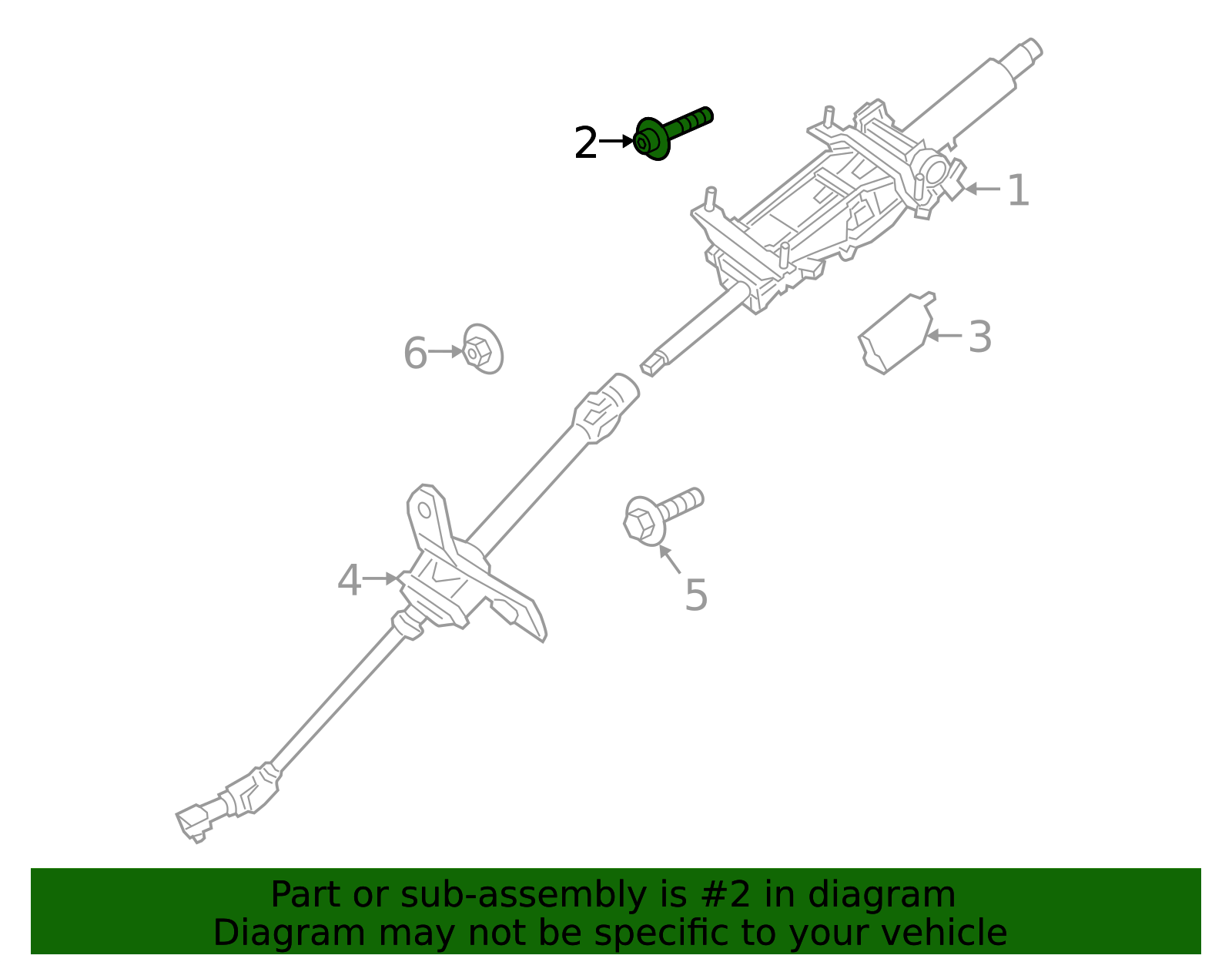 Steering Column Mount Bolt - Porsche (N-106-650-01)