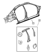 4878030AD - Body Sheet Metal Except Doors: Body Side Aperture Panel, Right for Mopar Image