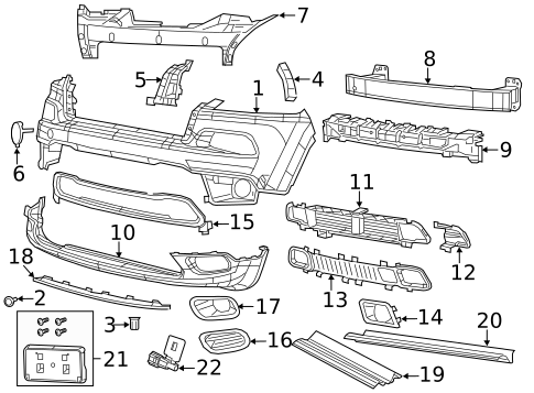 Bumper & Components - Front for 2015 Jeep Cherokee #0