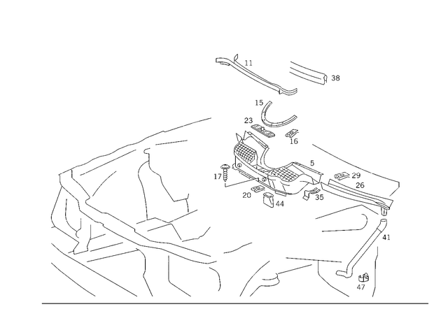 29942745 - Front Panel: Clip-Type Nut for Mercedes-Benz Image image