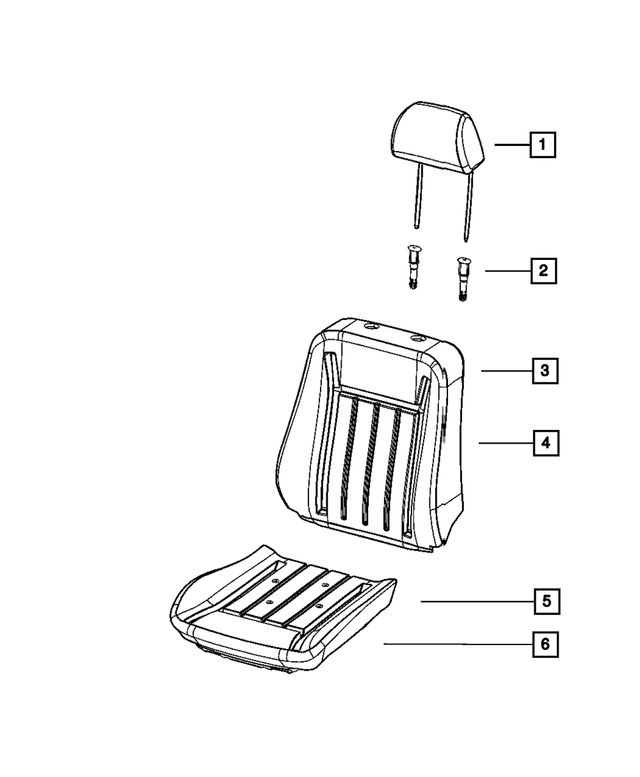 1XA08DX9AA - Interior Trim: Front Headrest, Right Or Left for Mopar Image