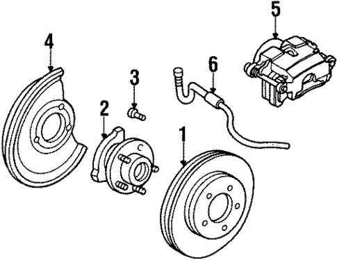 Front Brakes for 1999 Isuzu Hombre #1