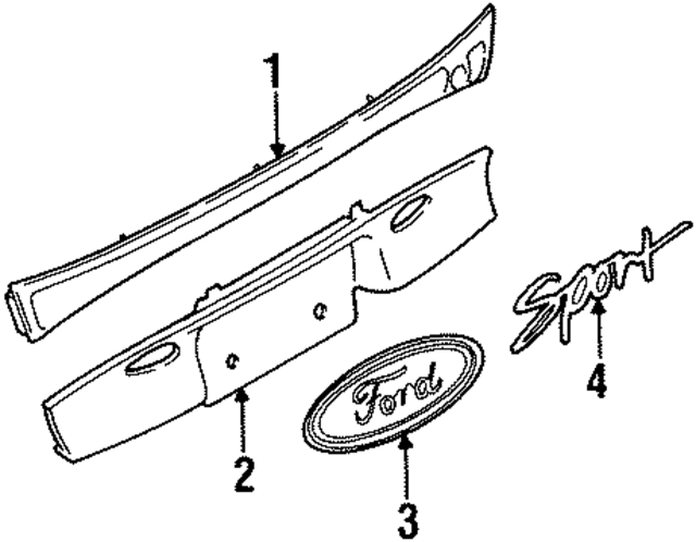 F7CZ16098AAC - Body: Decal for Ford: Escort Image