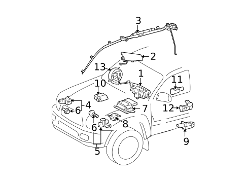 Air Bag Components for 2004 Toyota Tundra #0