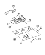 « 33003332 – Engine 2.5L Four Cylinder : Collecteur D`échappement Entretoise pour Mopar Image »