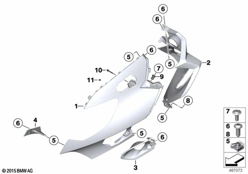 Motorcycle Trim Section, Windshield for 2016 BMW-Motorrad K 1600 GT #3