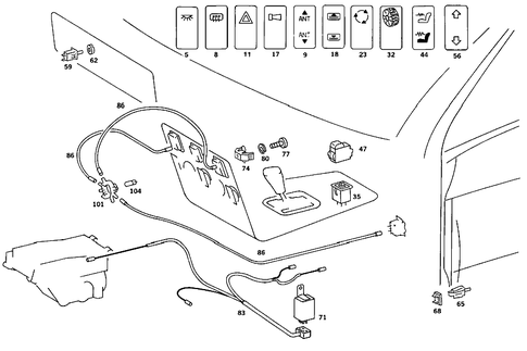 Switch for 1991 Mercedes-Benz 560SEC #1