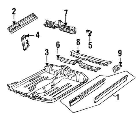 Floor & Rocker for 1995 Pontiac Grand Am #0