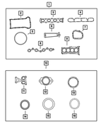 68032595AA - 2.4L Turbo Gas; Engine: Engine Upper Gasket Package for Dodge: Caliber Image