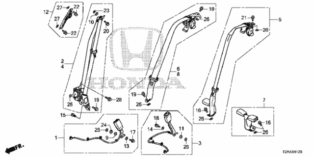 Seat Belts for 2017 Honda Accord #0