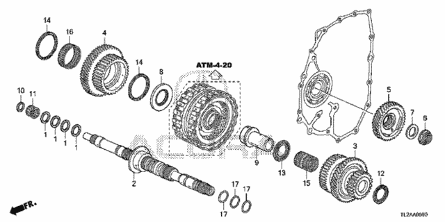 AT Mainshaft (L4) for 2013 Acura TSX #0