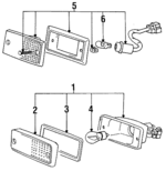 MB283595 - Electrical: Backup Lamp Assembly for Dodge: Colt Image
