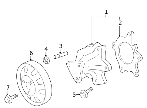 Water Pump for 2005 Toyota Prius #0