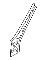 97050243803GRV - Body: Windshield Pillar Reinforced for Porsche: Panamera Image