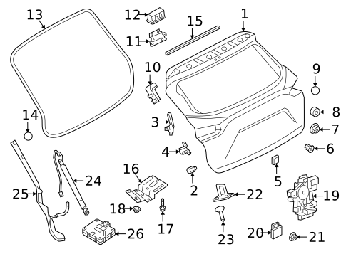 Liftgate for 2020 INFINITI QX50 #0