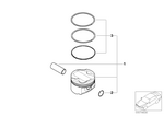 11257834017 - Engine: Piston Kit for BMW Image