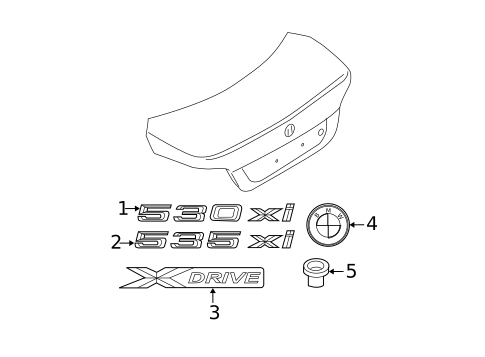 Exterior Trim - Lift Gate for 2008 BMW 535xi #0