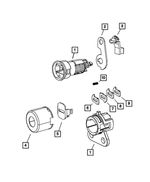 68003877AB - Doors, Door Mirrors and Related Parts: Door Lock Cylinder Lever for Mopar Image