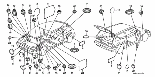 Grommet - Plug for 1988 Honda Civic #0