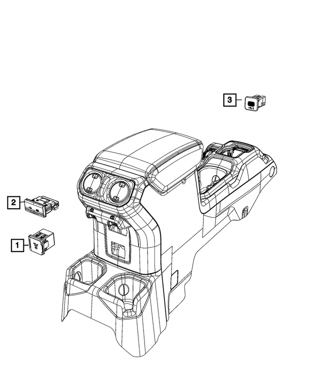« 68549434AB – Electrical : Orifice De Charge Usb pour Mopar Image »