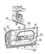 1FU111DVAM - Interior Trim: Door Trim Panel, Left for Mopar Image