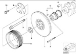 11231407327 - Engine: Vibration Damper for BMW Image