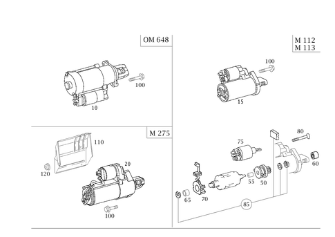 Starter for 2003 Mercedes-Benz S55 AMG #0