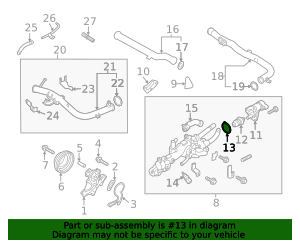 2018-2023 Kia Thermostat Gasket 25640-3L100 | OEM Parts Online