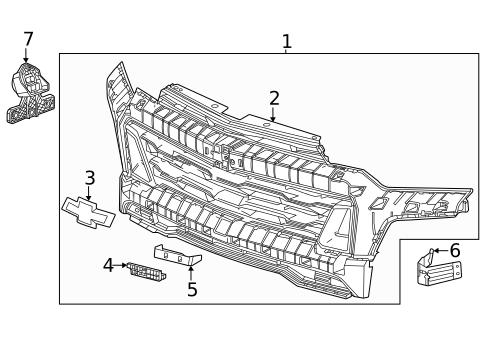 Grille for 2025 Chevrolet Colorado #0