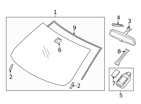 Glass - Windshield for 2016 Mazda 6 #0