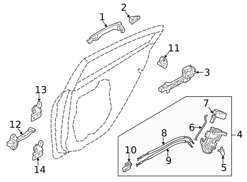 Lock & Hardware for 2016 Kia Forte5 #1