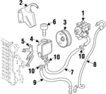 52003135AB - Steering: Power Steering Return Hose for Jeep: Cherokee Image