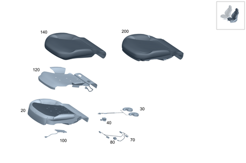 Left Seat for 2025 Mercedes-Benz EQS 580 SUV #0