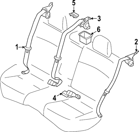 Rear Seat Belts for 2025 Subaru WRX #0