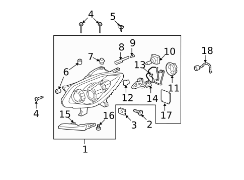 Headlamp Components for 2012 Buick Enclave #0